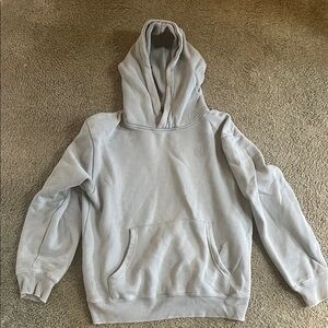 Men's Small Light Gray Ninth Hall Fundamentals Hoodie with Subtle Chest Emblem